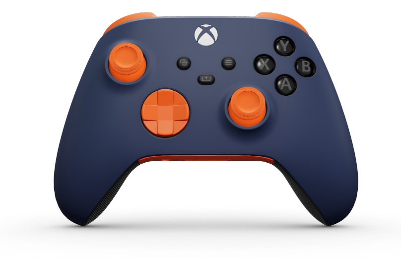 Xbox Wireless Controller - Body: Midnight Blue, D-Pads: Zest Orange, Thumbsticks: Zest Orange