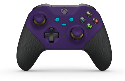 Xbox Elite Wireless Controller Series 2 – Core - Body: Astral Purple + Rubberized Grips, D-pad: Cross, Carbon Black (Metal), Back: Astral Purple + Rubberized Grips