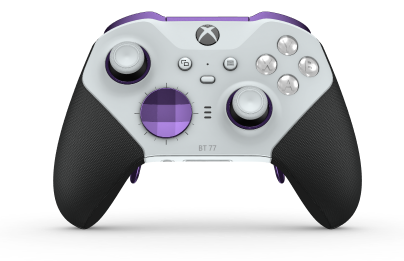 Xbox Elite Wireless Controller Series 2 – Core - Corpo: Branco Robot + Pegas em Borracha, Botão Direcional: Faceta, Roxo Astral (Metal), Traseira: Branco Robot + Pegas em Borracha
