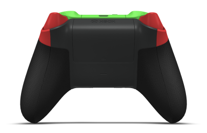 Xbox Wireless Controller - Framsida: Eldröd, Styrknappar: Velocity-grön, Styrspakar: Kolsvart