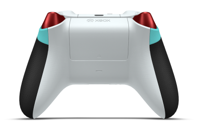 Xbox Wireless Controller - Cuerpo: Azul glaciar, Crucetas: Oxide Red (Metallic), Palancas de mando: Blanco robot