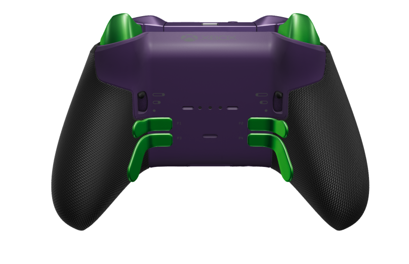Xbox Elite Wireless Controller Series 2 - Core - Body: Velocity Green + Rubberized Grips, D-pad: Cross, Astral Purple (Metal), Back: Astral Purple + Rubberized Grips