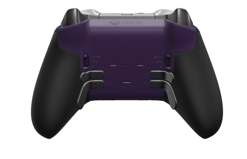 Xbox Elite Wireless Controller Series 2 - Core - Behuizing voorzijde: Astralpaars + rubberen handvatten, D-pad: Gefacetteerd, stormgrijs (metaal), Behuizing achterzijde: Astralpaars + rubberen handvatten