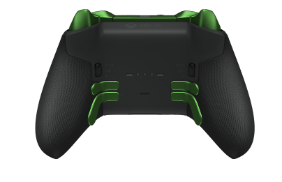 Manette sans fil Xbox Elite Series 2 - Core - Corpo: Preto Carbono + Pegas em Borracha, Botão Direcional: Cruz, Verde Veloz (Metal), Traseira: Preto Carbono + Pegas em Borracha