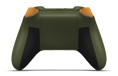 Manette sans fil Xbox - Corpo: Verde Noturno, Botões Direcionais: Laranja suave (Metalizado), Manípulos Analógicos: Laranja suave