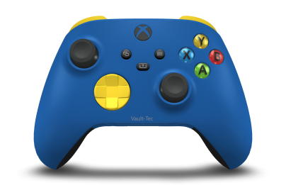 Xbox ワイヤレス コントローラー - Body: Shock Blue, D-Pads: Lighting Yellow, Thumbsticks: Carbon Black