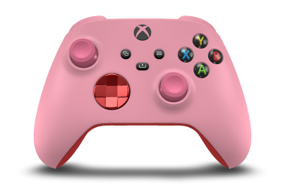 Xbox Wireless Controller - Body: Retro Pink, D-Pads: Oxide Red (Metallic), Thumbsticks: Deep Pink