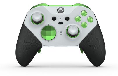 Xbox Elite Wireless Controller Series 2 - Core - Body: Robot White + Rubberised Grips, D-pad: Facet, Velocity Green (Metal), Back: Robot White + Rubberised Grips