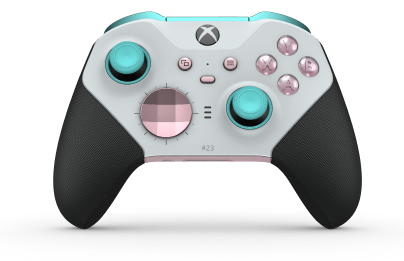 Manette sans fil Xbox Elite Series 2 - Core - Body: Robot White + Rubberized Grips, D-pad: Facet, Soft Pink (Metal), Back: Soft Pink + Rubberized Grips