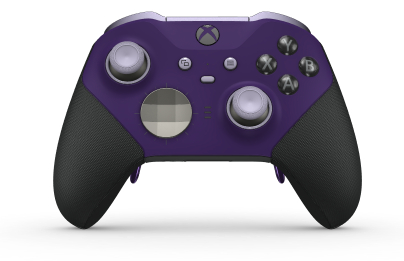 Xbox Elite ワイヤレスコントローラー シリーズ 2 - Core - Body: Astral Purple + Rubberised Grips, D-pad: Facet, Bright Silver (Metal), Back: Carbon Black + Rubberised Grips
