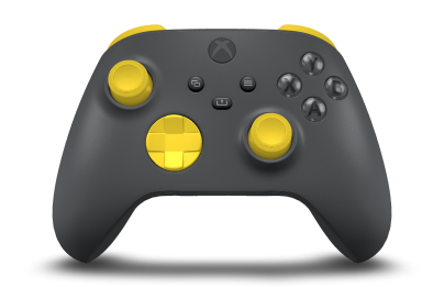 Xbox Wireless Controller - Body: Storm Grey, D-Pads: Lighting Yellow, Thumbsticks: Lighting Yellow