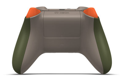 Xbox 無線控制器 - Hoofdtekst: Nachtelijk groen, D-Pads: Pulsrood, Duimsticks: Zest-oranje