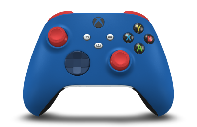 Xbox Wireless Controller - Body: Shock Blue, D-Pads: Midnight Blue, Thumbsticks: Pulse Red