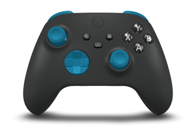 Xbox Wireless Controller - Body: Carbon Black, D-Pads: Mineral Blue, Thumbsticks: Mineral Blue