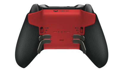 Xbox Elite Wireless Controller Series 2 – Core - Body: Pulse Red + Rubberized Grips, D-pad: Facet, Storm Gray (Metal), Back: Pulse Red + Rubberized Grips