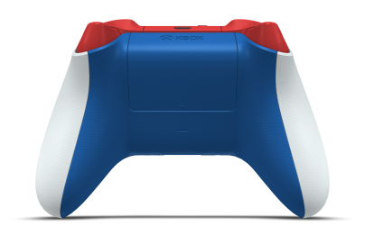 Xbox 무선 컨트롤러 - 몸체: 로봇 화이트, 방향 패드: 쇼크 블루, 엄지스틱: 펄스 레드