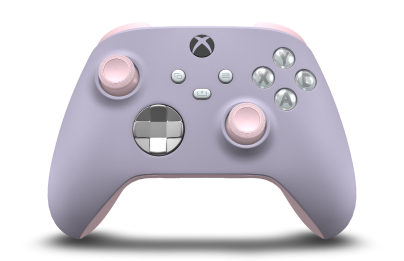 Xbox 무선 컨트롤러 - Corps: Soft Purple, BMD: Bright Silver (métallique), Joysticks: Soft Pink