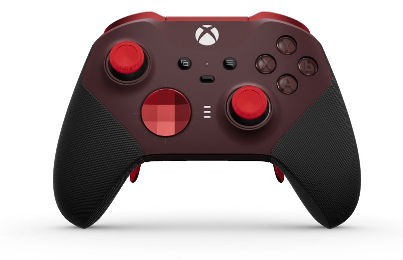 Xbox Elite Wireless Controller Series 2 - Core - Body: Garnet Red + Rubberised Grips, D-pad: Faceted, Pulse Red (Metal), Back: Garnet Red + Rubberised Grips