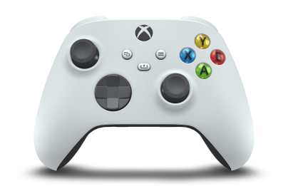 Xbox Wireless Controller - Corpo: Branco Robot, Botões Direcionais: Storm Grey, Manípulos Analógicos: Storm Grey