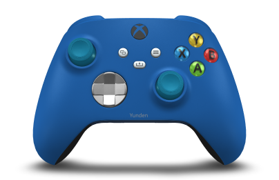 Xbox Wireless Controller - Corps: Shock Blue, BMD: Bright Silver (métallique), Joysticks: Mineral Blue