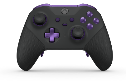 Xbox Elite Wireless Controller Series 2 - Core - Hoveddel: Carbon Black + Rubberized Grips, D-blok: Kryds, Astrallilla (metal), Bagside: Carbon Black + Rubberized Grips