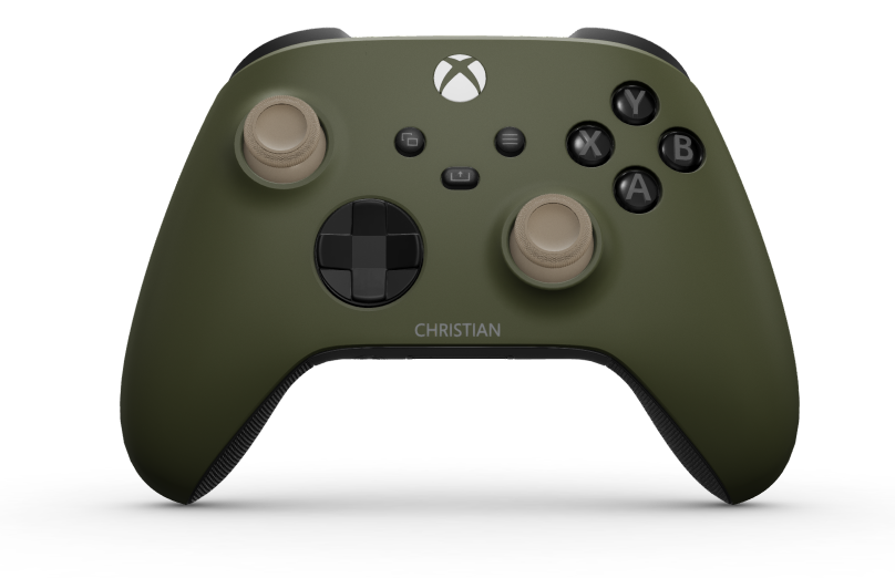 Xbox Wireless Controller - Body: Nocturnal Green, D-Pads: Carbon Black (Metallic), Thumbsticks: Desert Tan