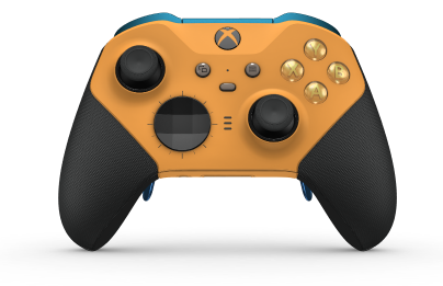 Xbox Elite Wireless Controller Series 2 - Core - Body: Soft Orange + Rubberised Grips, D-pad: Facet, Carbon Black (Metal), Back: Soft Orange + Rubberised Grips