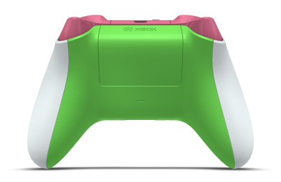 Xbox Wireless Controller - 機身: 機器白, 方向鍵: 疾速綠, 搖桿: 深粉紅