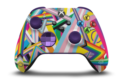 Xbox Wireless Controller - Body: Pride, D-Pads: Astral Purple (Metallic), Thumbsticks: Astral Purple