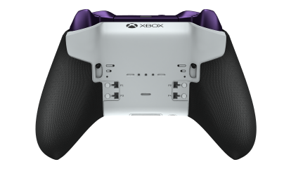 Xbox Elite Wireless Controller Series 2 - Core - Corps: Carbon Black + Rubberized Grips, BMD: Facette, Astral Purple (métal), Arrière: Robot White + Rubberized Grips