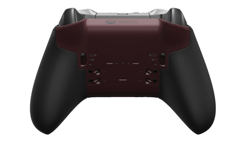 Xbox Elite Wireless Controller Series 2 - Core - Corps: Garnet Red + poignées caoutchoutées, BMD: Plus, Stom Gray (métal), Arrière: Garnet Red + poignées caoutchoutées