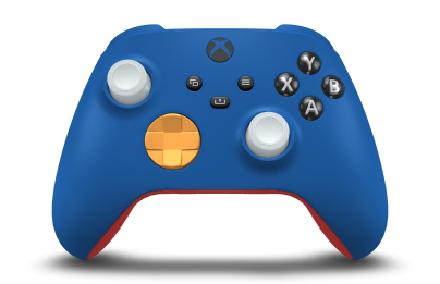 Xbox Wireless Controller - Body: Shock Blue, D-Pads: Soft Orange, Thumbsticks: Robot White