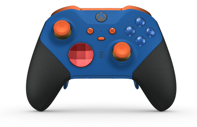 Xbox Elite Wireless Controller Series 2 - Core - Body: Shock Blue + Rubberised Grips, D-pad: Facet, Pulse Red (Metal), Back: Shock Blue + Rubberised Grips