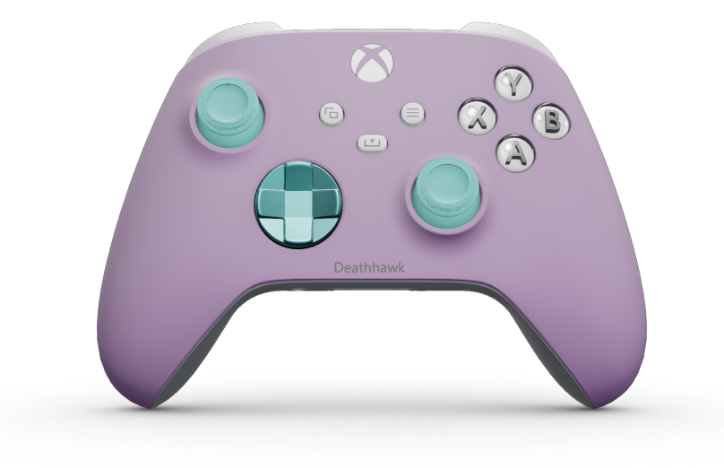 Xbox Wireless Controller - Corps: Soft Purple, BMD: Glacier Blue (métallique), Joysticks: Glacier Blue