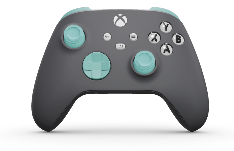 Manette sans fil Xbox - Corpo: Storm Gray, Croci direzionali: Blu ghiaccio, Levette: Blu ghiaccio