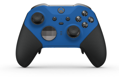 Manette sans fil Xbox Elite Series 2 - Core - Body: Shock Blue + Rubberized Grips, D-pad: Facet, Storm Gray (Metal), Back: Shock Blue + Rubberized Grips