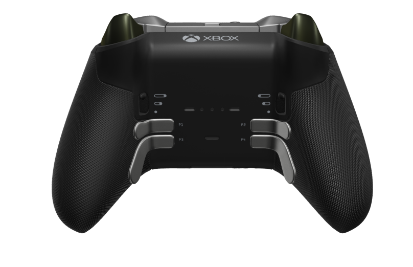 Xbox Elite Wireless Controller Series 2 - Core - Hoveddel: Nattegrøn + gummigreb, D-blok: Facetteret, mørkegrøn (metal), Bagside: Kulsort + gummigreb