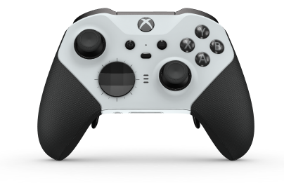 Xbox Elite draadloze controller Series 2 - Core - Body: Robot White + Rubberised Grips, D-pad: Facet, Carbon Black (Metal), Back: Robot White + Rubberised Grips