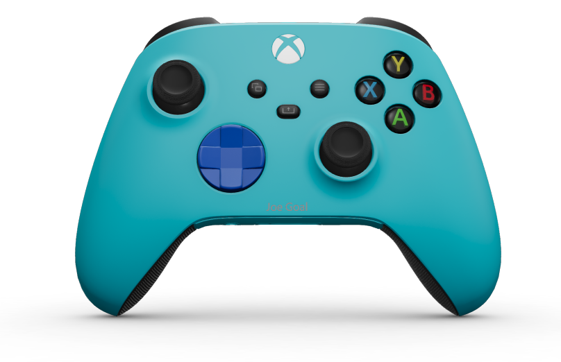 Xbox Wireless Controller - Body: Dragonfly Blue, D-Pads: Shock Blue, Thumbsticks: Carbon Black