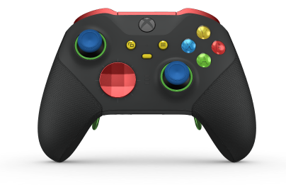 Xbox Elite Wireless Controller Series 2 - Core - Body: Carbon Black + Rubberized Grips, D-pad: Facet, Pulse Red (Metal), Back: Carbon Black + Rubberized Grips
