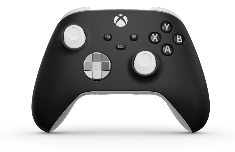 Xbox Wireless Controller - Body: Carbon Black, D-Pads: Bright Silver (Metallic), Thumbsticks: Robot White