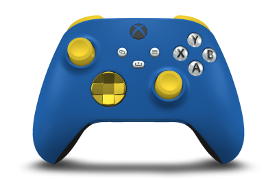 Xbox Wireless Controller - Body: Shock Blue, D-Pads: Lightning Yellow (Metallic), Thumbsticks: Lighting Yellow