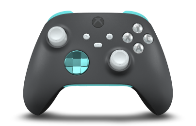 Xbox Wireless Controller - Body: Storm Grey, D-Pads: Glacier Blue (Metallic), Thumbsticks: Robot White