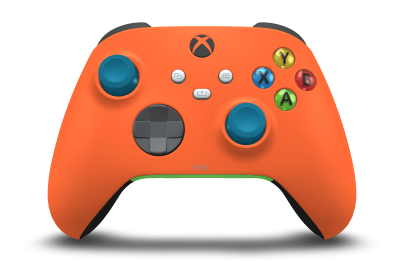 Xbox Wireless Controller - Corps: Zest Orange, BMD: Storm Grey, Joysticks: Mineral Blue