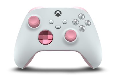 Xbox Wireless Controller - Body: Robot White, D-Pads: Retro Pink (Metallic), Thumbsticks: Retro Pink