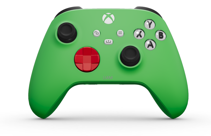 Xbox Wireless Controller - Hoveddel: Fartgrøn, D-blokke: Impulsrød, Thumbsticks: Kulsort