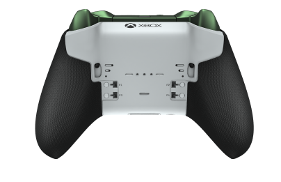 Xbox Elite Wireless Controller Series 2 - Core - Body: Robot White + Rubberised Grips, D-pad: Facet, Bright Silver (Metal), Back: Robot White + Rubberised Grips