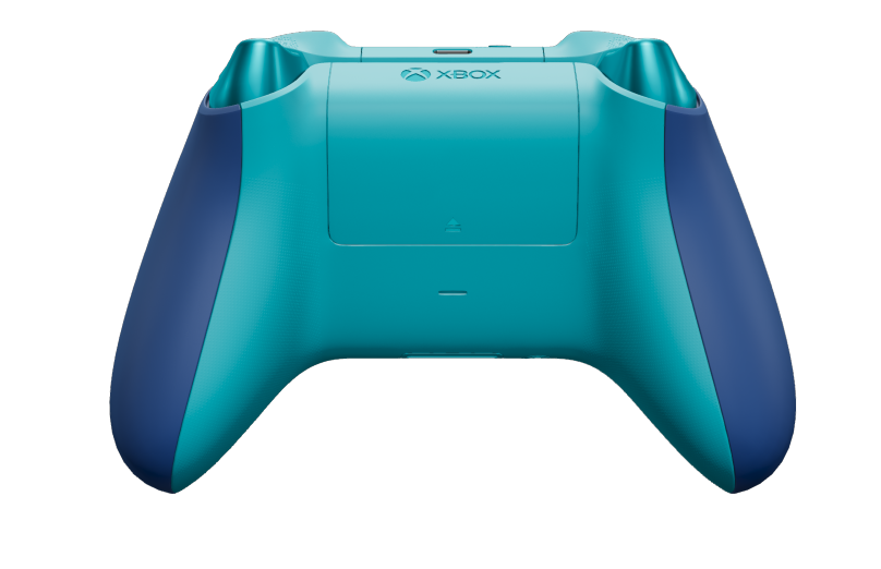 Xbox Wireless Controller - Hoofdtekst: Aqua Shift, D-Pads: Libelleblauw (metallic), Duimsticks: Libelleblauw