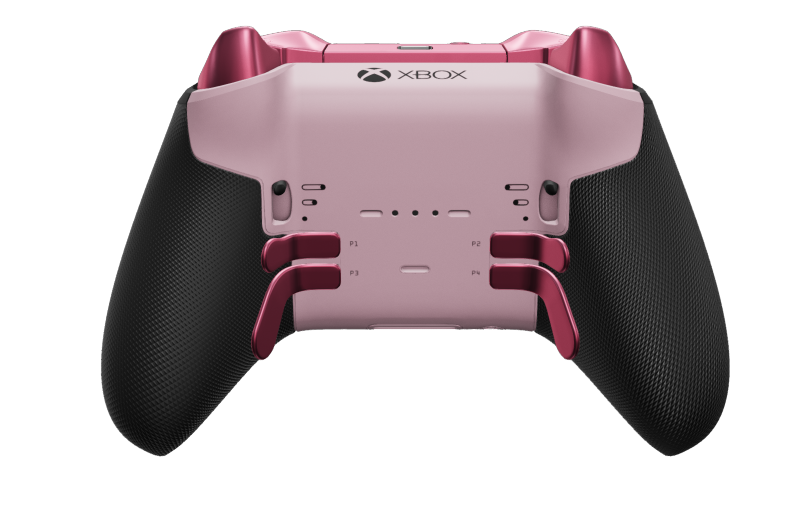 Xbox Elite Wireless Controller Series 2 - Core - Body: Soft Pink + Rubberized Grips, D-pad: Facet, Deep Pink (Metal), Back: Soft Pink + Rubberized Grips