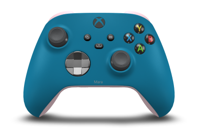 Xbox Wireless Controller - Body: Mineral Blue, D-Pads: Storm Gray (Metallic), Thumbsticks: Storm Grey